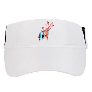 Colorful Giraffe Illustration Adult Drive Performance Visor