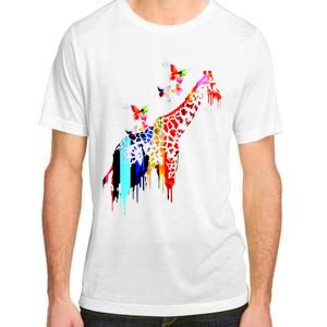 Colorful Giraffe Illustration Adult ChromaSoft Performance T-Shirt