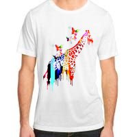 Colorful Giraffe Illustration Adult ChromaSoft Performance T-Shirt