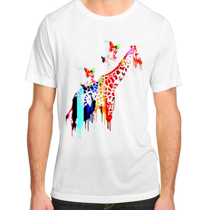 Colorful Giraffe Illustration Adult ChromaSoft Performance T-Shirt