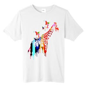 Colorful Giraffe Illustration Tall Fusion ChromaSoft Performance T-Shirt