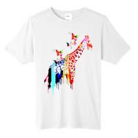 Colorful Giraffe Illustration Tall Fusion ChromaSoft Performance T-Shirt