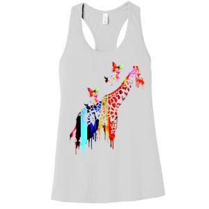 Colorful Giraffe Illustration Women's Racerback Tank