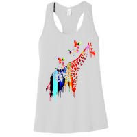 Colorful Giraffe Illustration Women's Racerback Tank