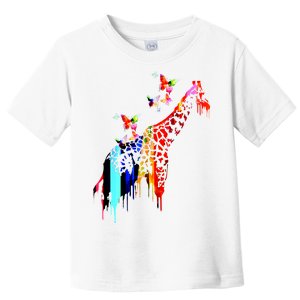 Colorful Giraffe Illustration Toddler T-Shirt