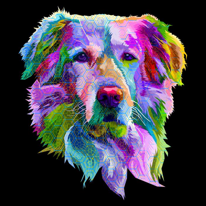 Colorful Golden Retriever T-Shirt