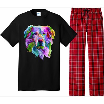 Colorful Golden Retriever Pajama Set