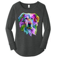 Colorful Golden Retriever Women's Perfect Tri Tunic Long Sleeve Shirt