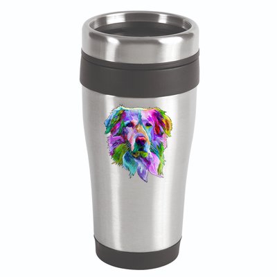 Colorful Golden Retriever 16oz Travel Tumbler