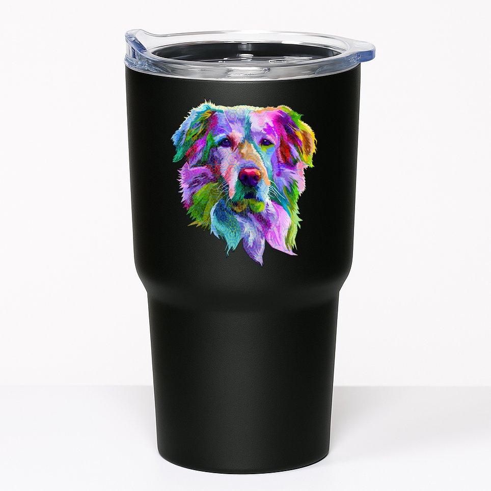 Colorful Golden Retriever Tumbler