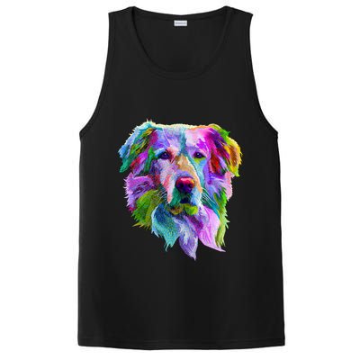 Colorful Golden Retriever PosiCharge Competitor Tank