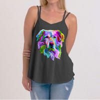 Colorful Golden Retriever Women's Strappy Tank