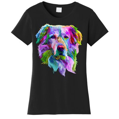 Colorful Golden Retriever Women's T-Shirt