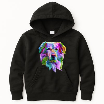 Colorful Golden Retriever Kids Hoodie