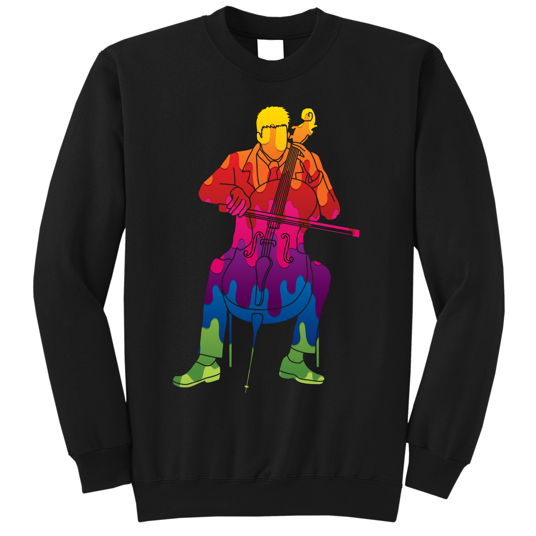Colorful Guy Playing The Cello Sweatshirt