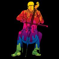 Colorful Guy Playing The Cello Sweatshirt
