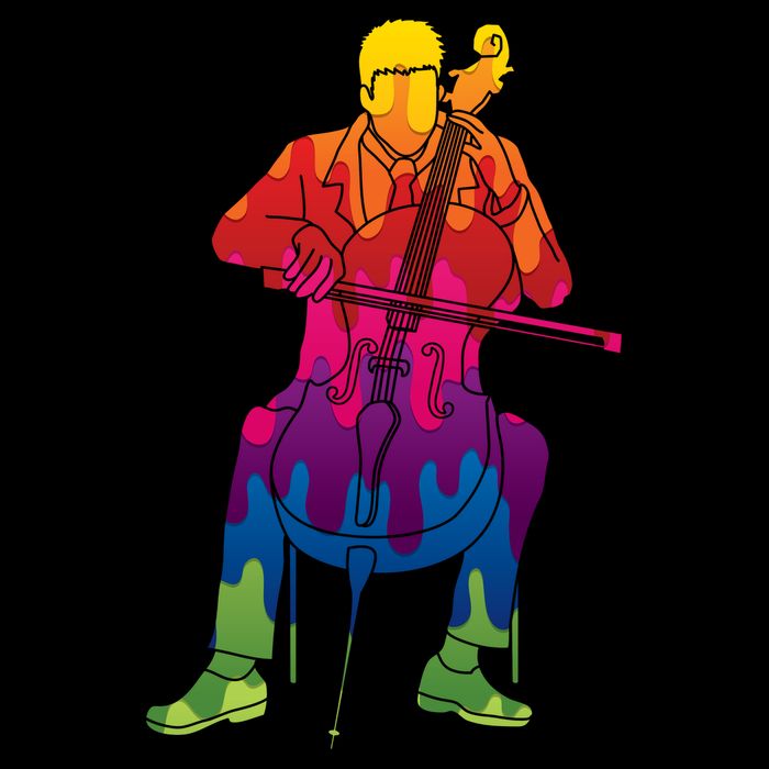 Colorful Guy Playing The Cello Sweatshirt
