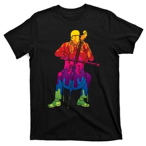 Colorful Guy Playing The Cello T-Shirt