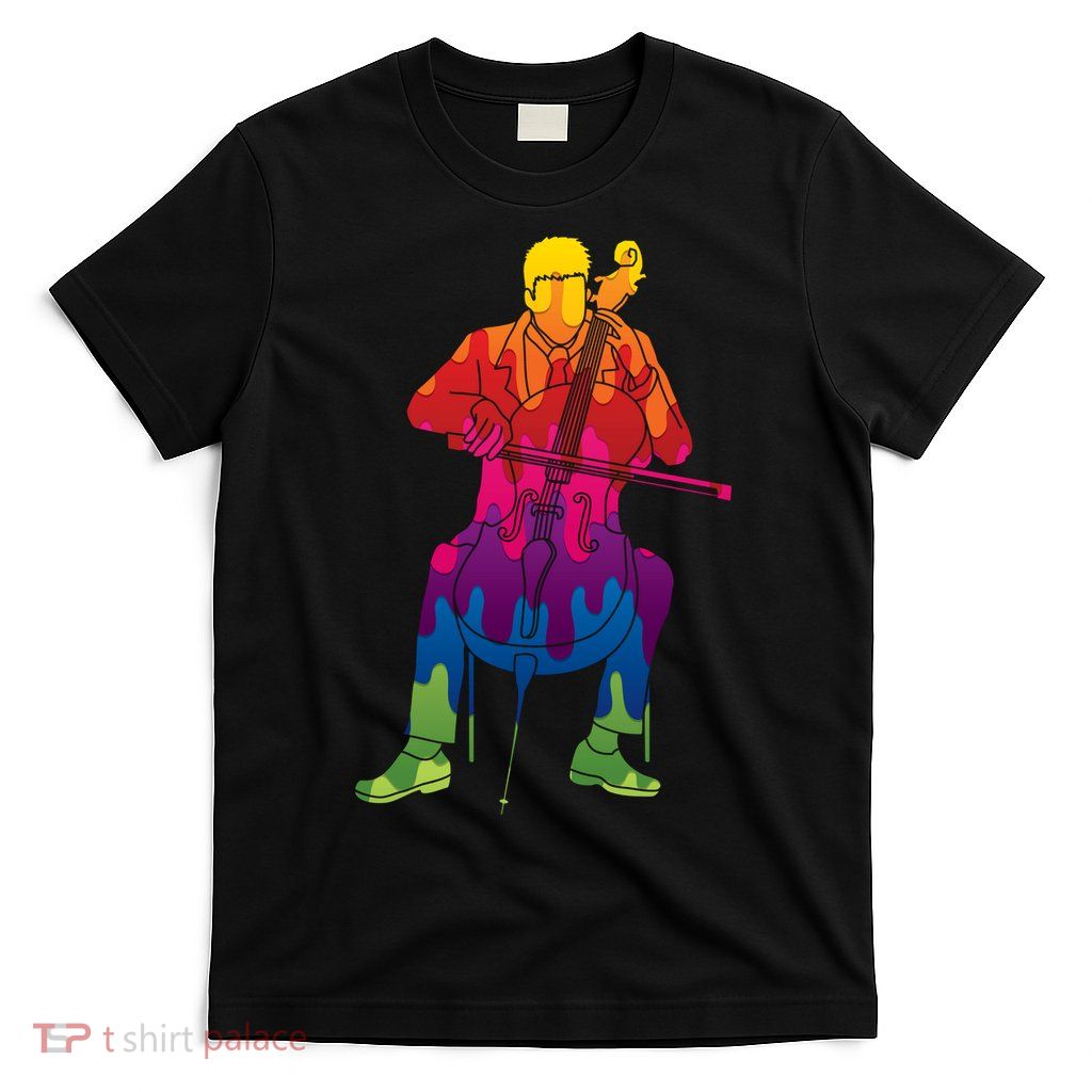Colorful Guy Playing The Cello T-Shirt