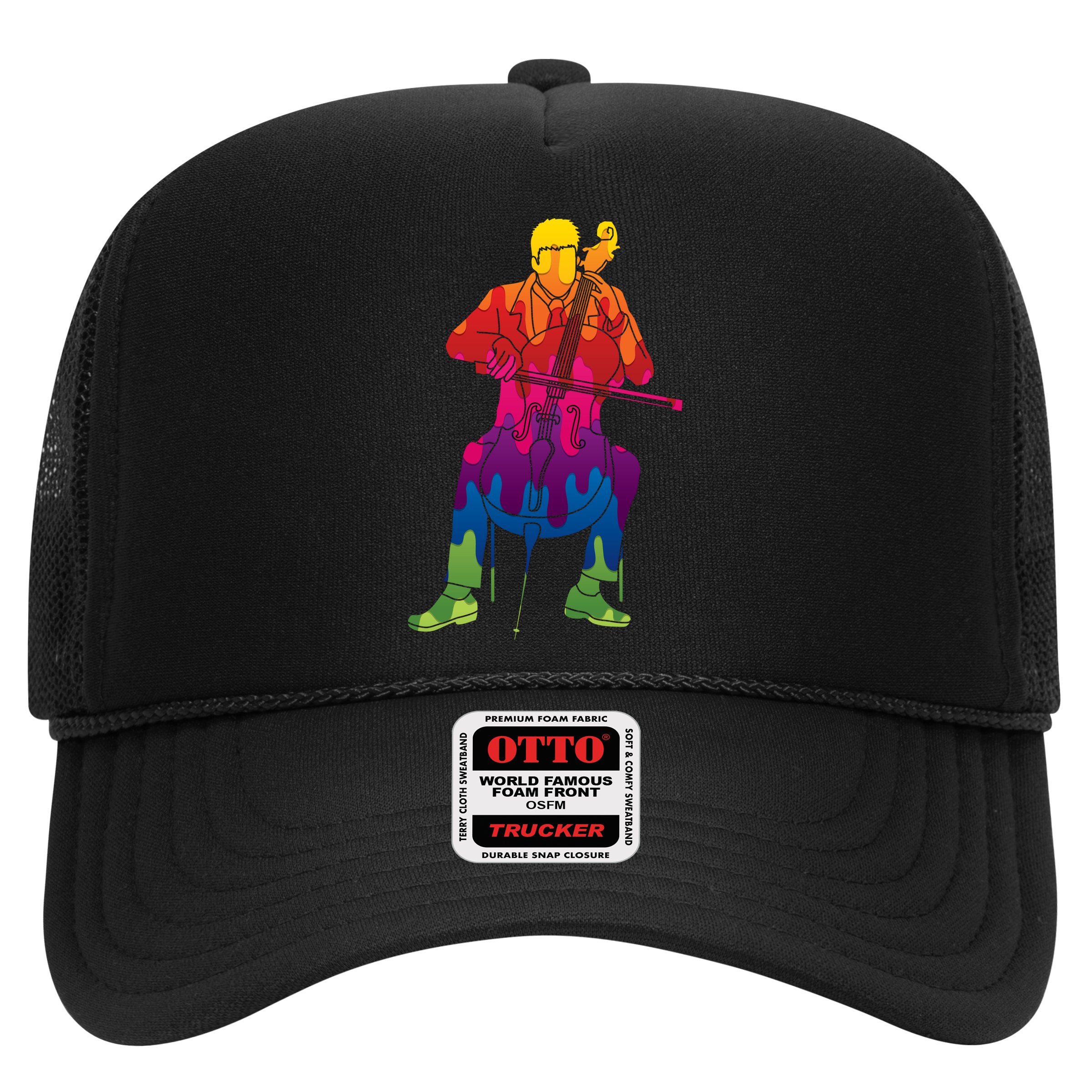 Colorful Guy Playing The Cello Hat