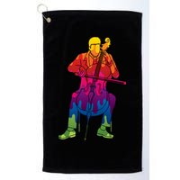 Colorful Guy Playing The Cello Golf Towel