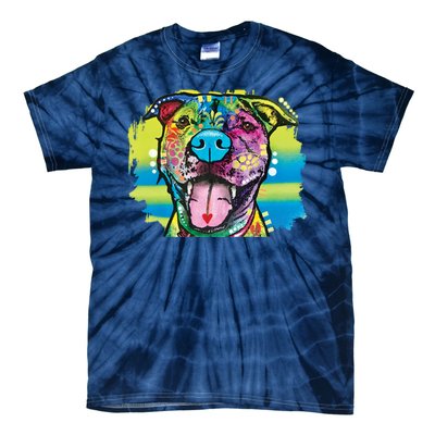 Colorful Happy Pitbull Tie-Dye T-Shirt