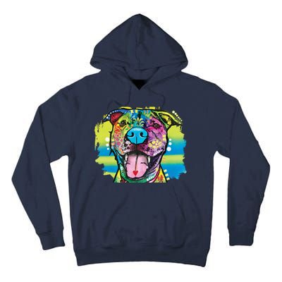 Colorful Happy Pitbull Tall Hoodie