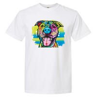 Colorful Happy Pitbull Garment-Dyed Heavyweight T-Shirt