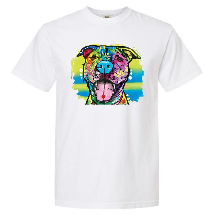 Colorful Happy Pitbull Garment-Dyed Heavyweight T-Shirt