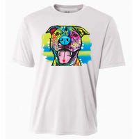 Colorful Happy Pitbull Cooling Performance Crew T-Shirt