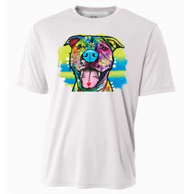 Colorful Happy Pitbull Cooling Performance Crew T-Shirt