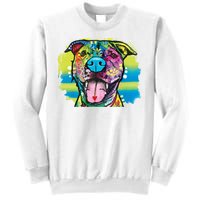 Colorful Happy Pitbull Sweatshirt