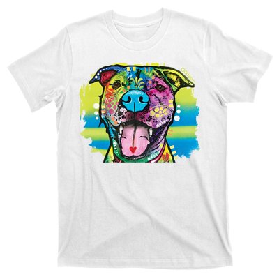 Colorful Happy Pitbull T-Shirt