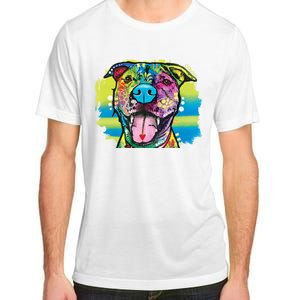 Colorful Happy Pitbull Adult ChromaSoft Performance T-Shirt