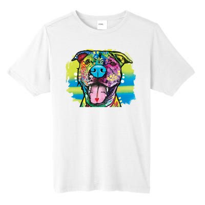 Colorful Happy Pitbull Tall Fusion ChromaSoft Performance T-Shirt