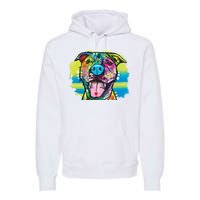 Colorful Happy Pitbull Premium Hoodie