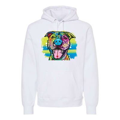 Colorful Happy Pitbull Premium Hoodie