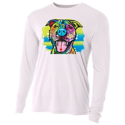 Colorful Happy Pitbull Cooling Performance Long Sleeve Crew