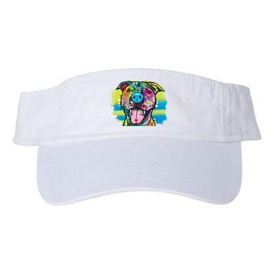 Colorful Happy Pitbull Valucap Bio-Washed Visor