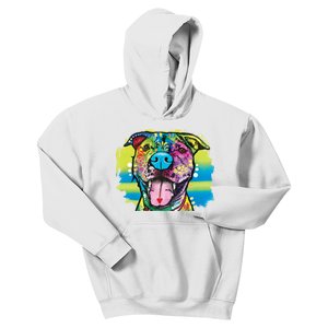 Colorful Happy Pitbull Kids Hoodie