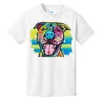 Colorful Happy Pitbull Kids T-Shirt