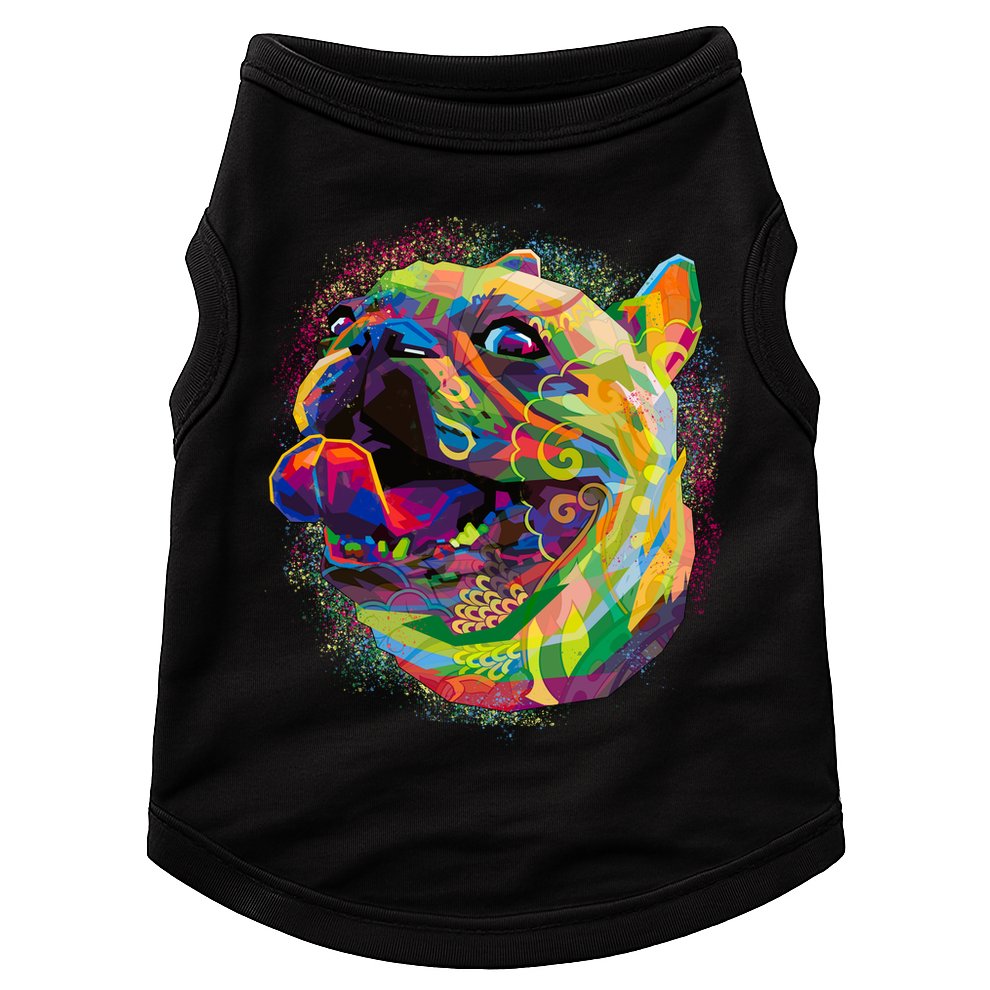 Colorful Happy Pug Smiling Doggie Tank
