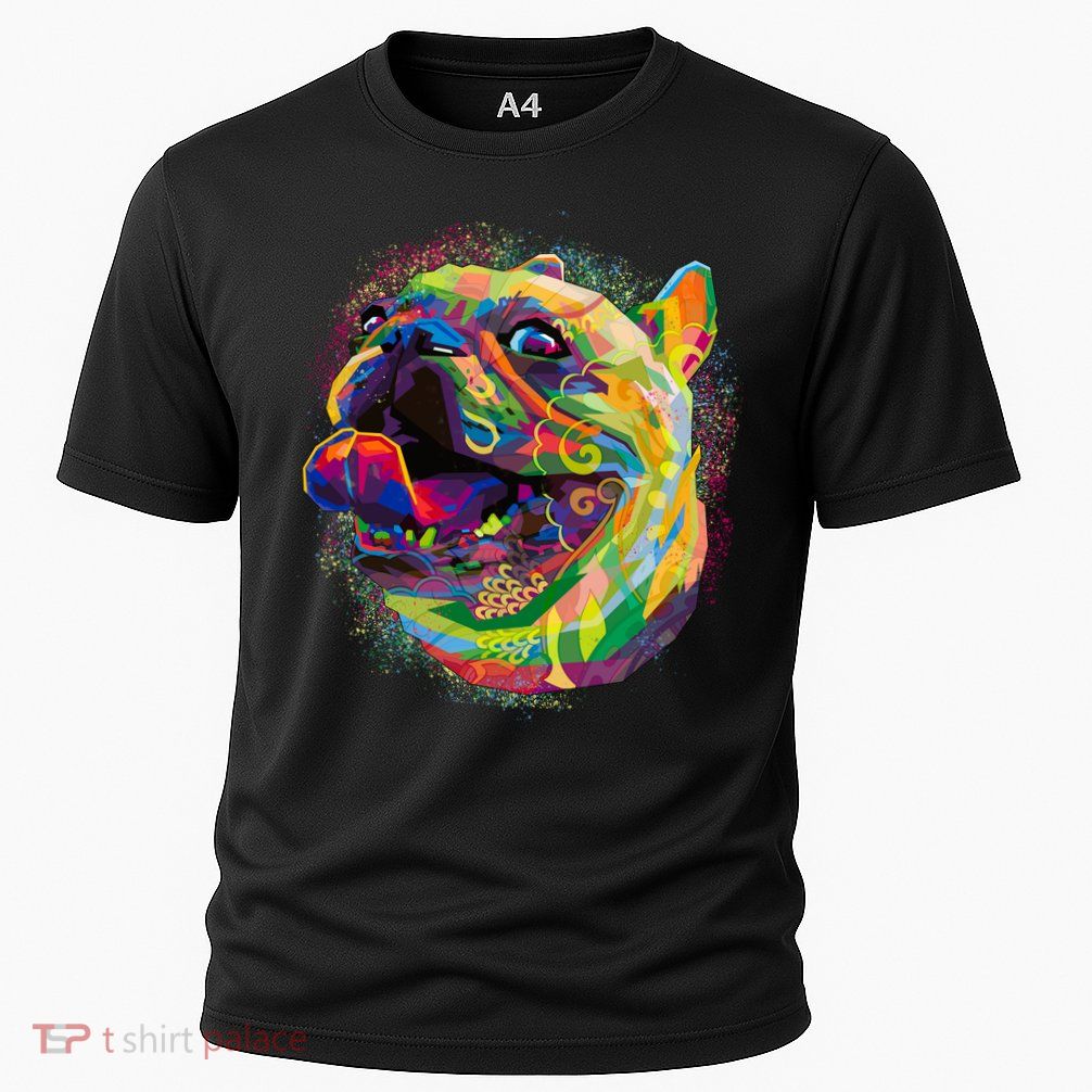 Colorful Happy Pug Smiling Cooling Performance Crew T-Shirt
