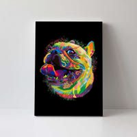 Colorful Happy Pug Smiling Canvas