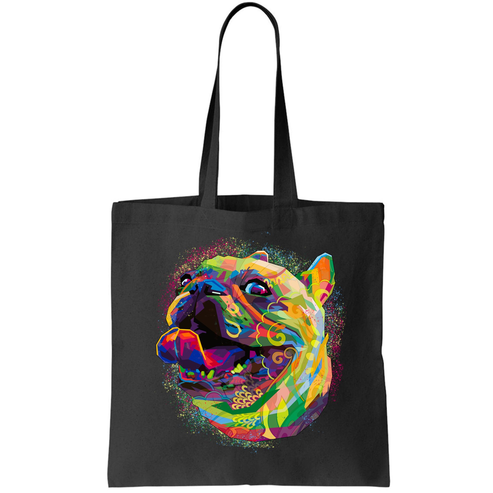 Colorful Happy Pug Smiling Bag