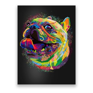 Colorful Happy Pug Smiling Poster