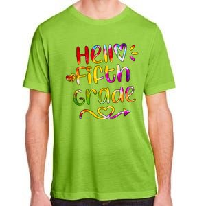 Colorful Hello Fifth Grade Adult ChromaSoft Performance T-Shirt