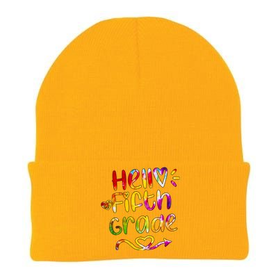 Colorful Hello Fifth Grade Knit Cap Winter Beanie