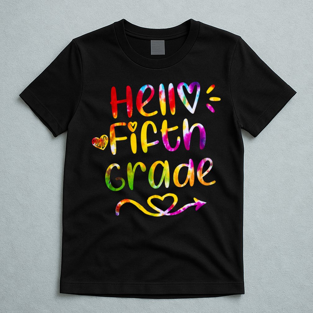 Colorful Hello Fifth Grade T-Shirt