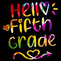 Colorful Hello Fifth Grade T-Shirt